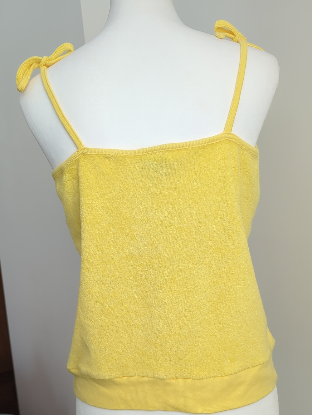 Tommy Girl Hilfiger Canary Yellow Terry Cloth Tie-Shoulder Tank Top - Picture 7 of 8